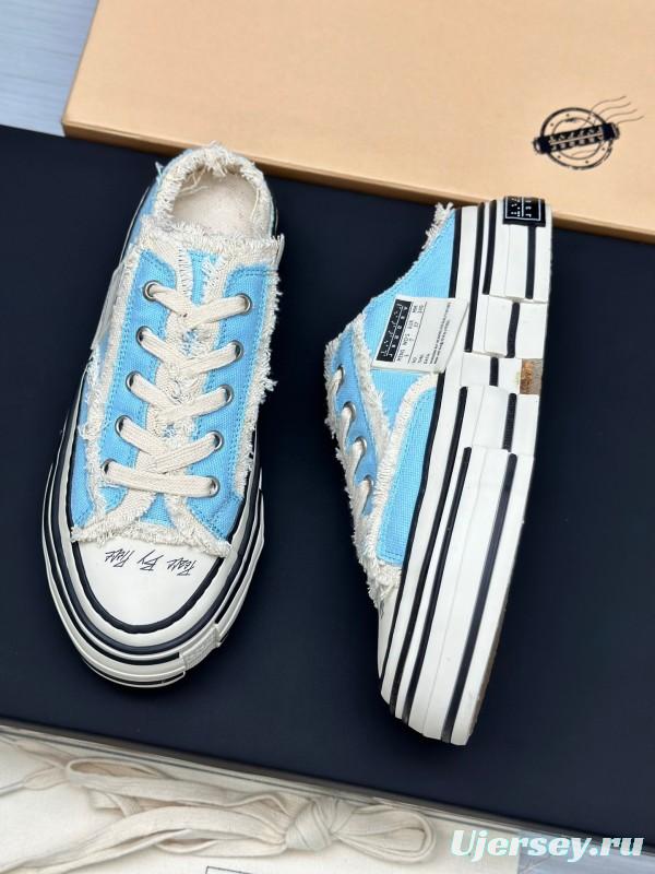 2025 Unisex XVESSEL Blue White Canvas Plimsolls Vulcanized AS00240