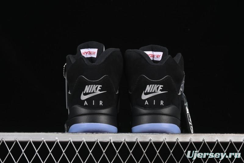 Nike Air Jordan 5 Black Metallic Reimagined Basketball Shoes HF3975-001