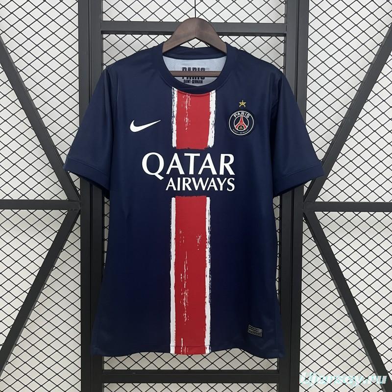 1 Star 24/25 PSG Home Jersey With 25 Champions Printing