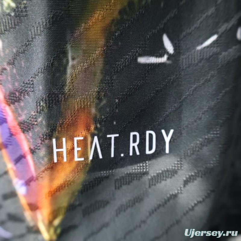 Player Version 25/26 Real Madrid Black with Colorful Abstract Art Pattern Jersey