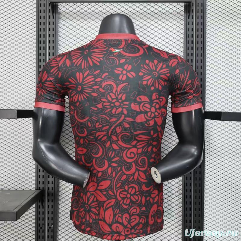 Player Version 25/26 FC Palestine Red with Traditional Floral Pattern Jersey