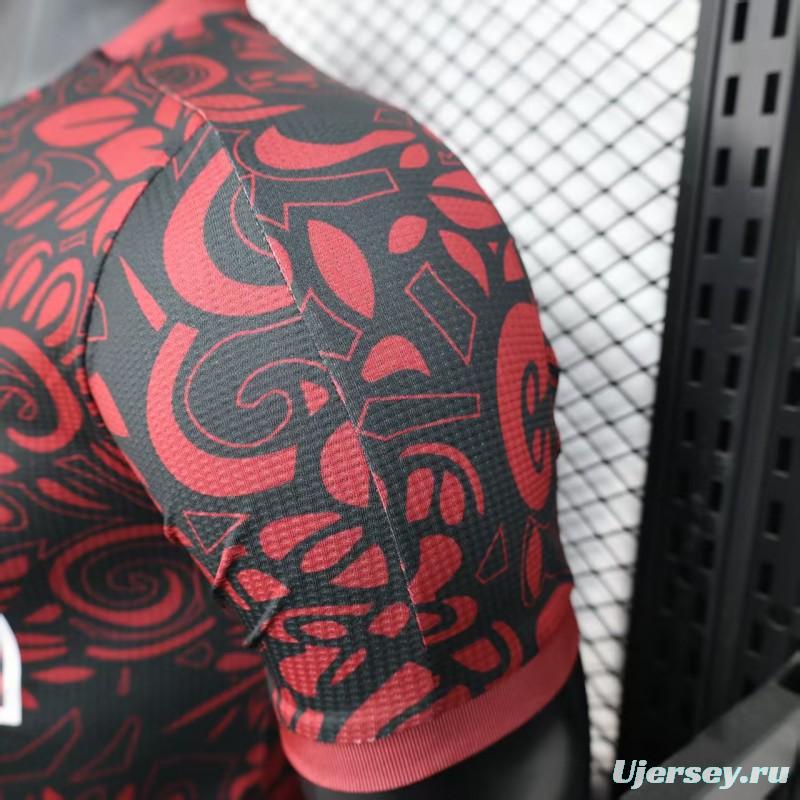 Player Version 25/26 FC Palestine Red with Traditional Floral Pattern Jersey