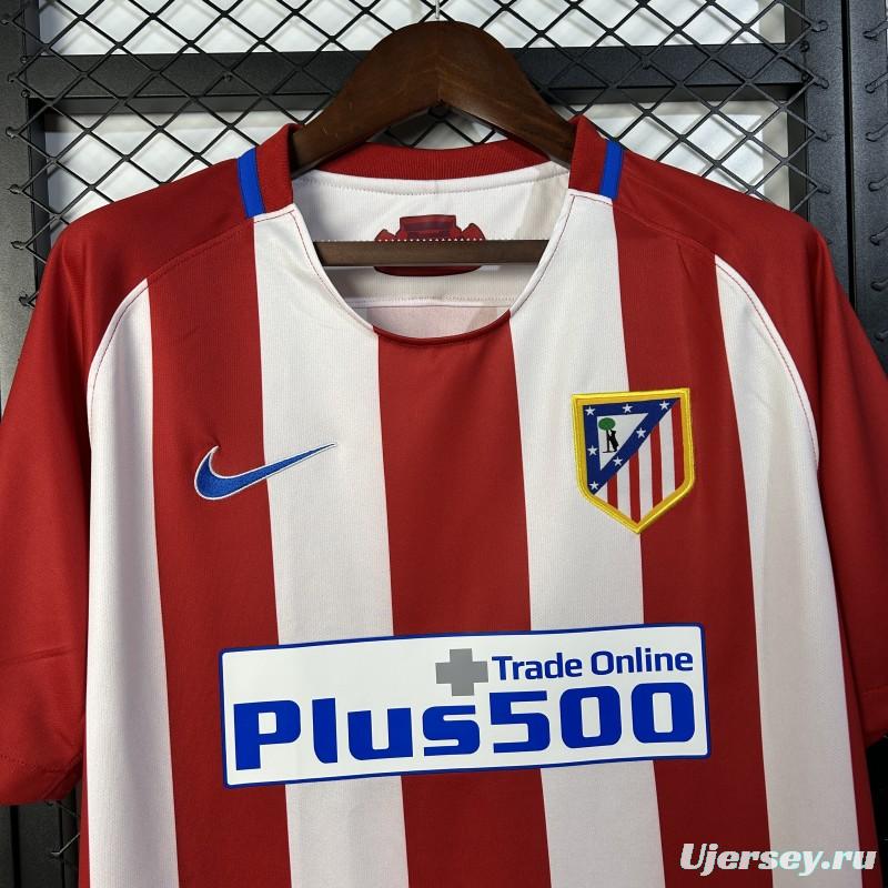 16/17 Retro Atletico Madrid Home Jersey