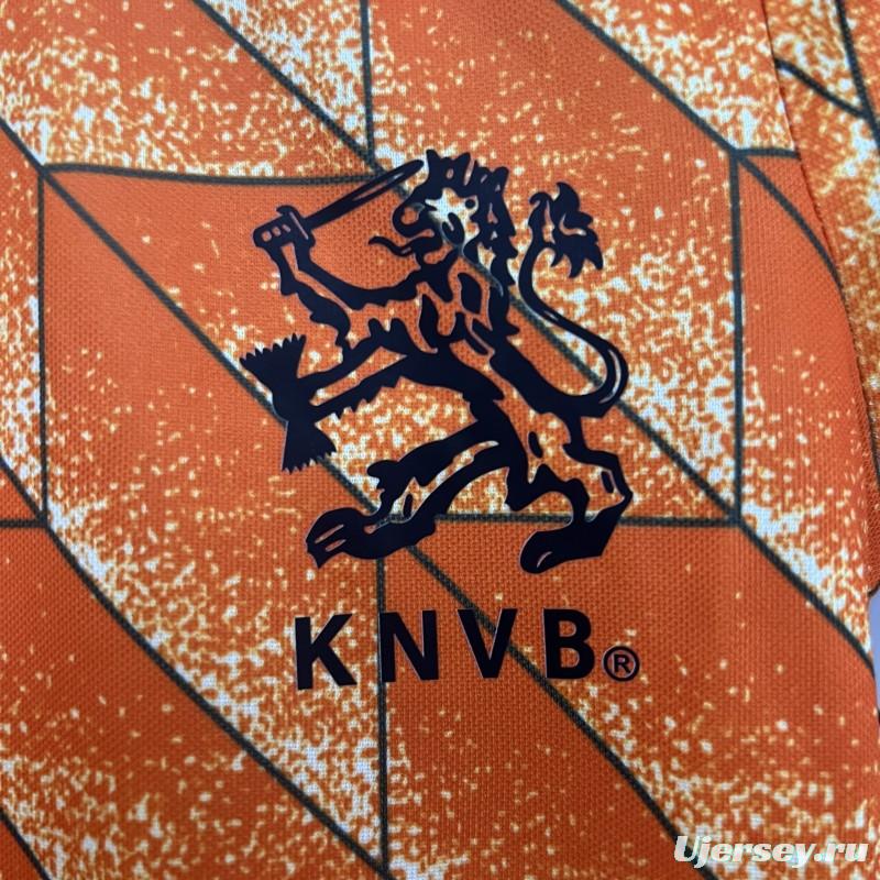 Retro 1988 Kids Netherlands Home Size 16-28 Jersey
