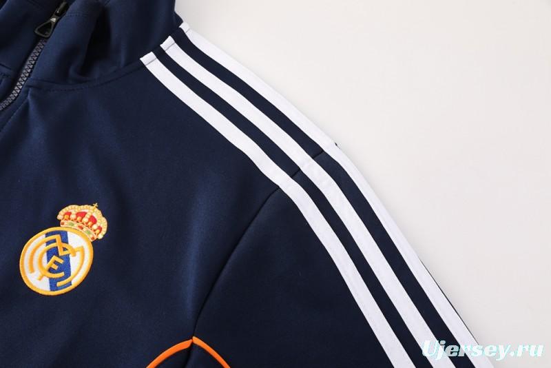 25/26 Real Madrid Navy Full Zipper Jacket +Long Pants