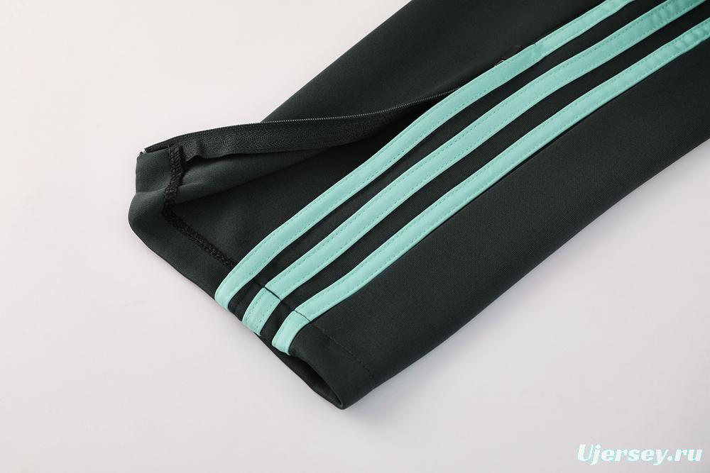 2025 Adidas Dark Grey Full Zipper Jacket +Long Pants