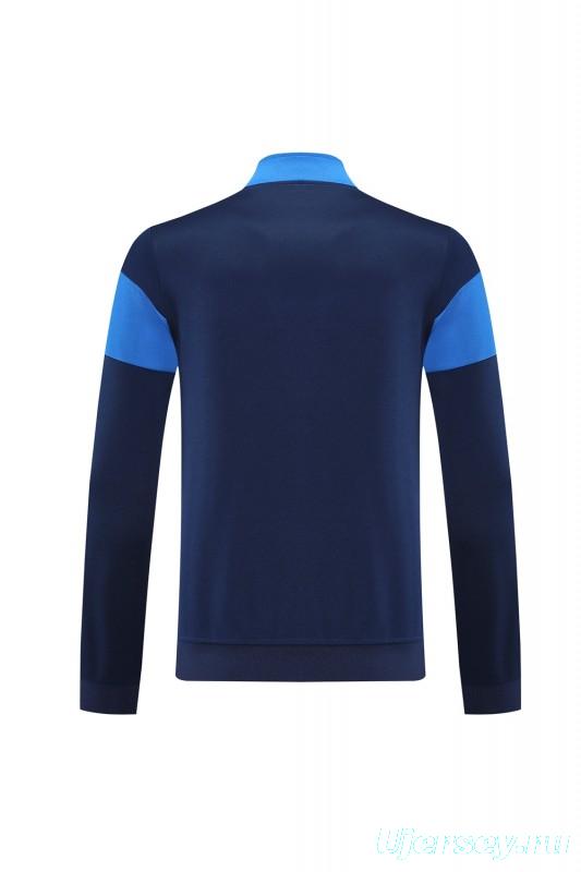 2025 Nike Blue/Navy Full Hoodie Zipper Jacket +Long Pants