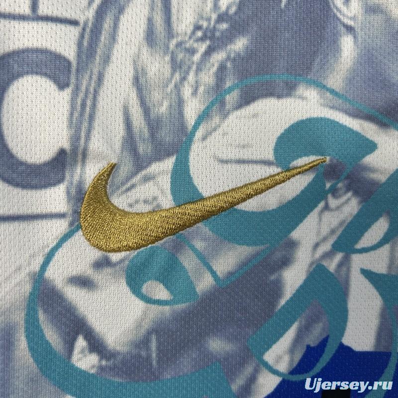 25/26 FC Barcelona White with Collage Art Jersey