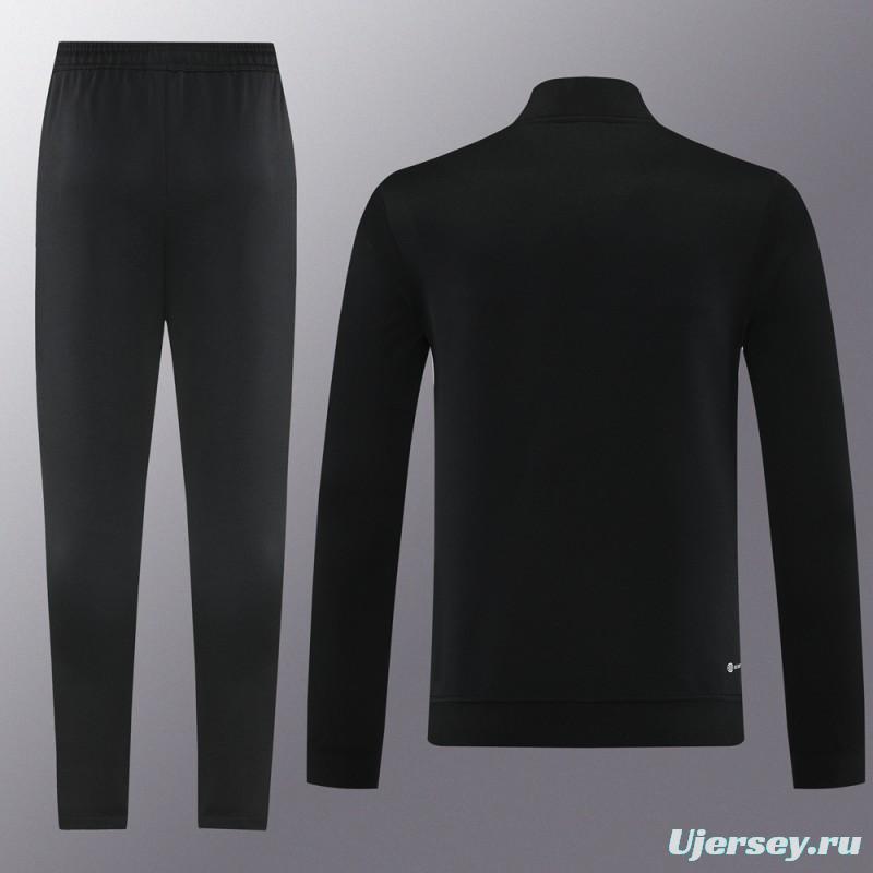 2025 Adidas Orange/Black Full Zipper Jacket +Long Pants