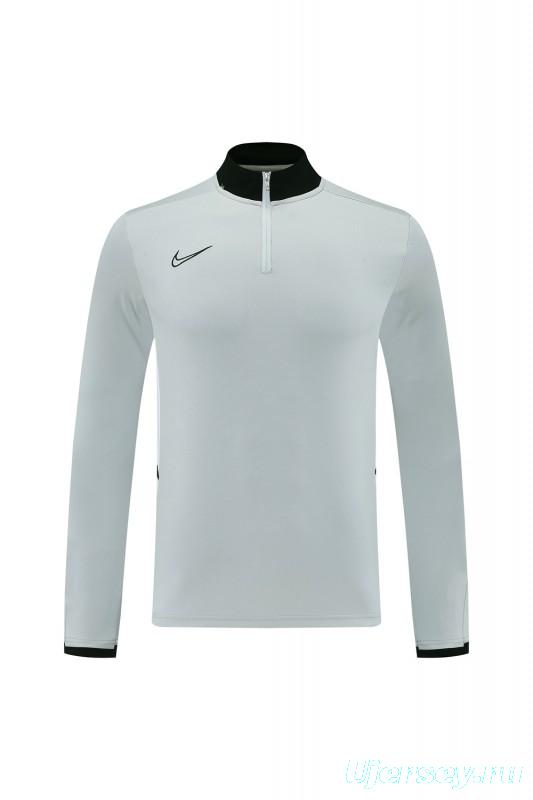 2025 Nike Grey Full Hoodie Zipper Jacket +Long Pants