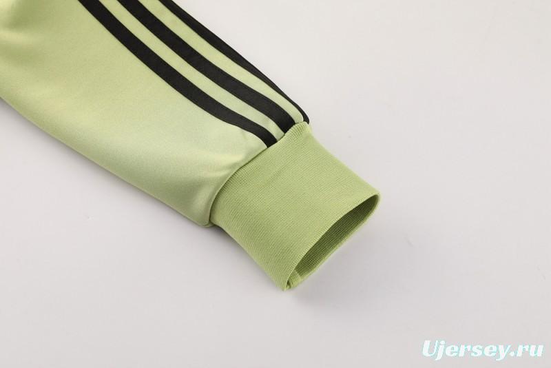 2025 Adidas Light Green/Black Full Zipper Jacket +Long Pants