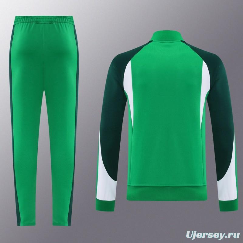2025 NIKE Green Full Zipper Jacket +Long Pants