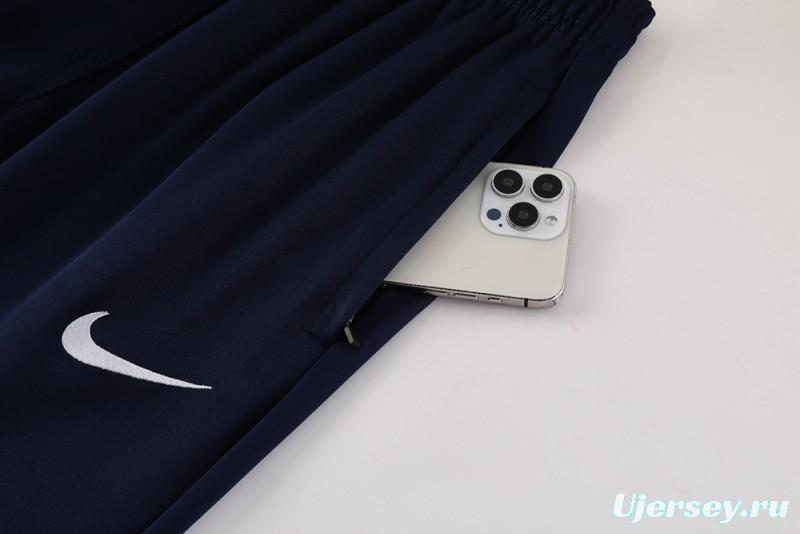 2025 Nike Blue/Black Full Hoodie Zipper Jacket +Long Pants