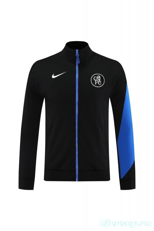 25/26 Chelsea Black/Blue Full Zipper Jacket +Long Pants