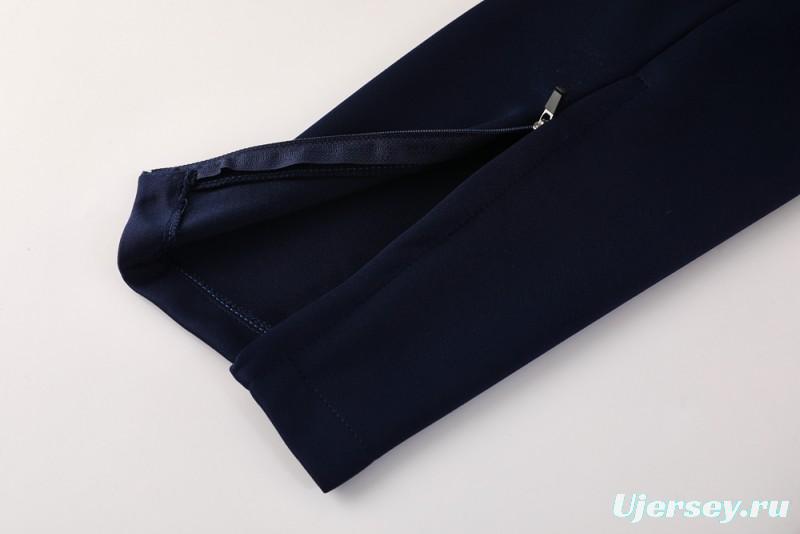 2025 Nike Blue/Navy Full Hoodie Zipper Jacket +Long Pants