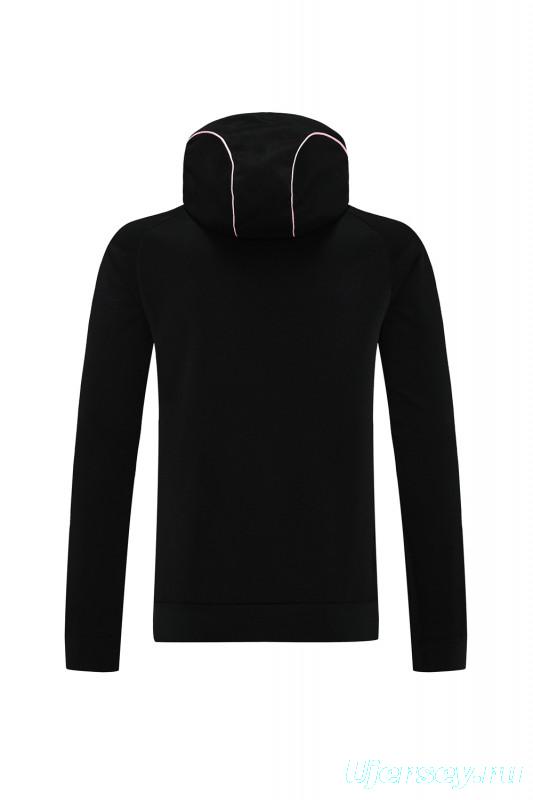 2025 Inter Miami Black Full Hoodie Zipper Jacket +Long Pants