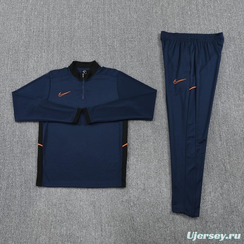 2025 Nike Navy Full Hoodie Zipper Jacket +Long Pants