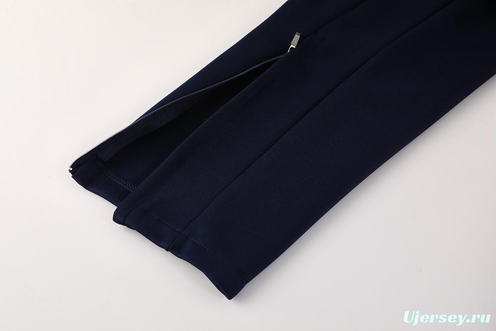 2025 Nike Blue Full Hoodie Zipper Jacket +Long Pants