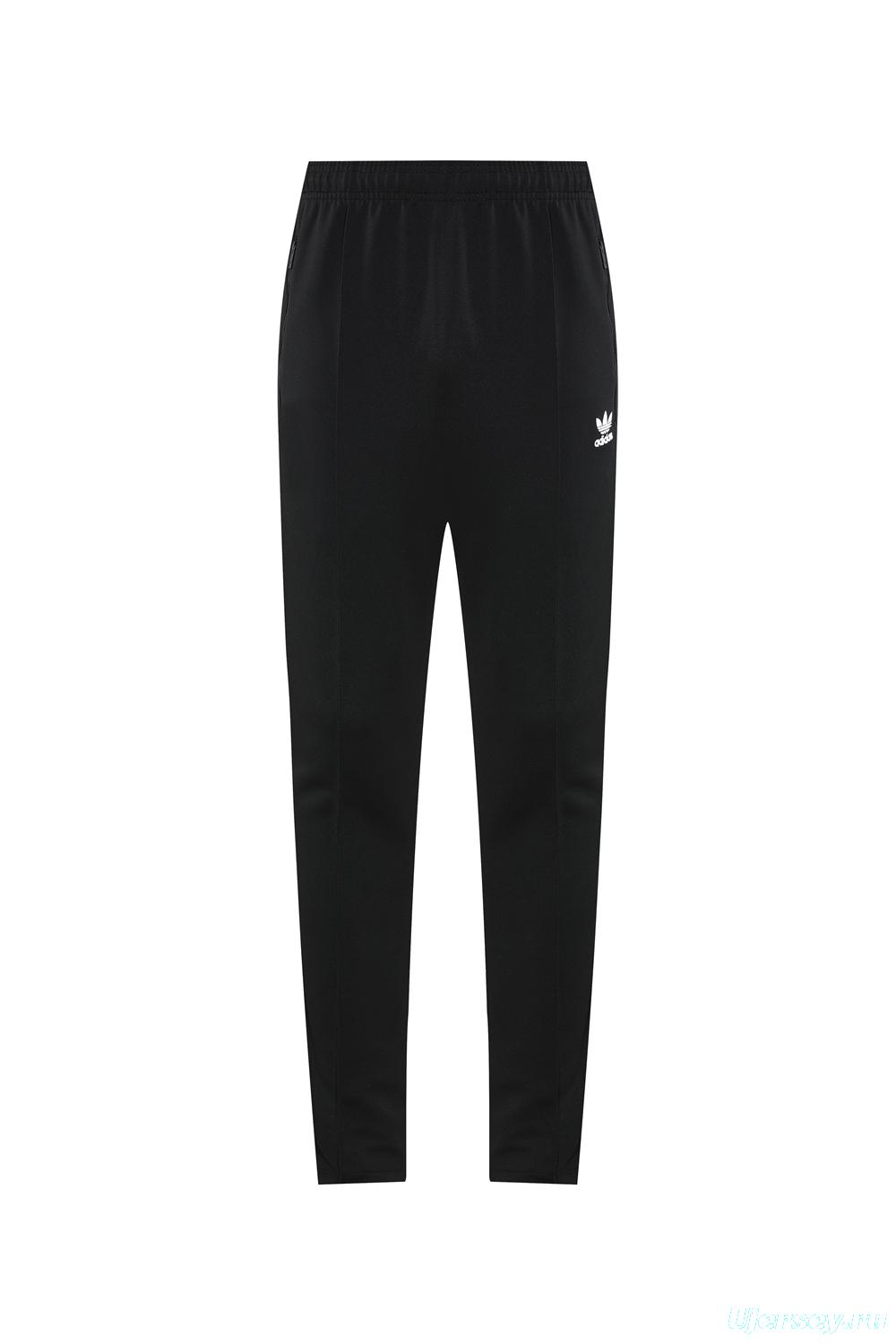 2025 Adidas Original Black Full Hoodie Zipper Jacket +Long Pants