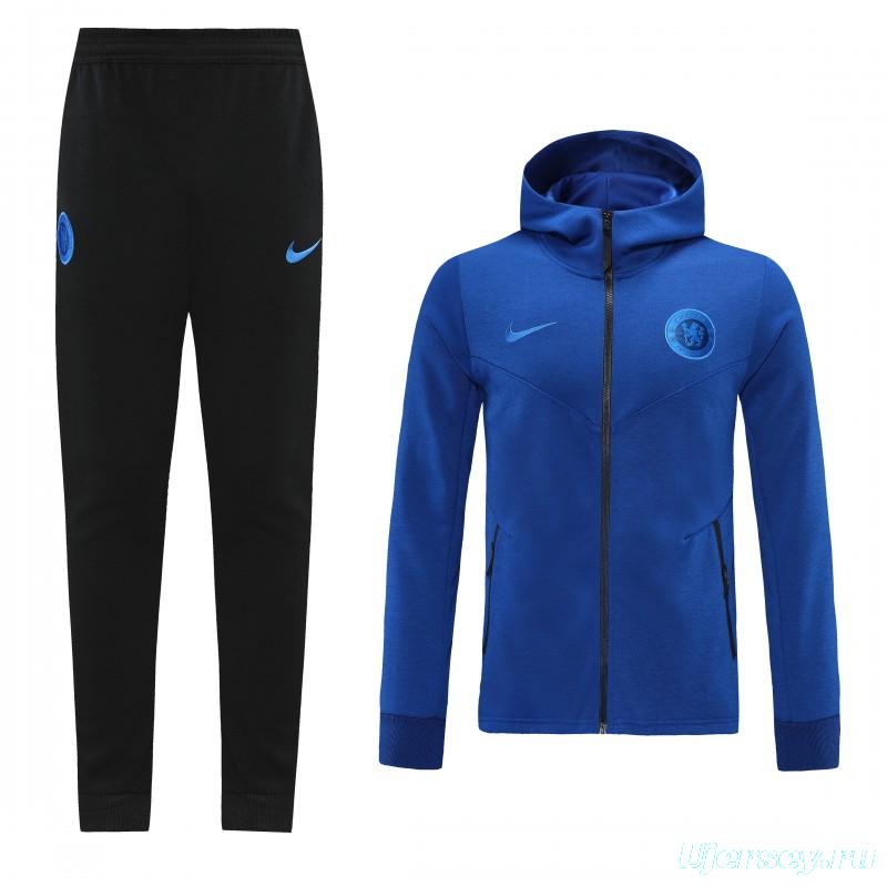 25/26 Chelsea Hoodie Blue Full Zipper Jacket + Long Pants