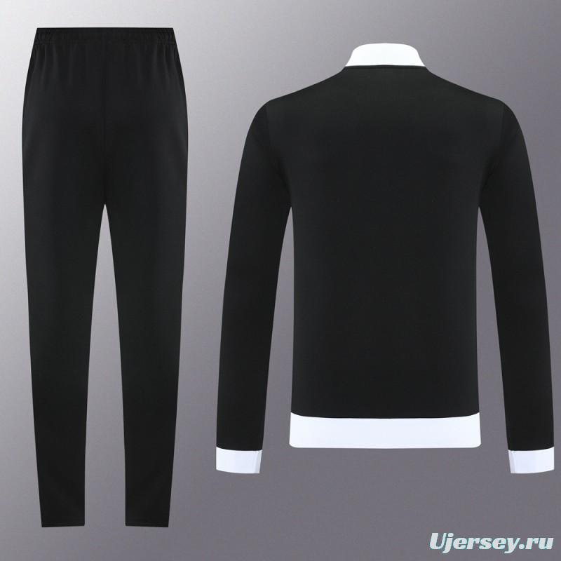 2025 Adidas Original Black Full Hoodie Zipper Jacket +Long Pants
