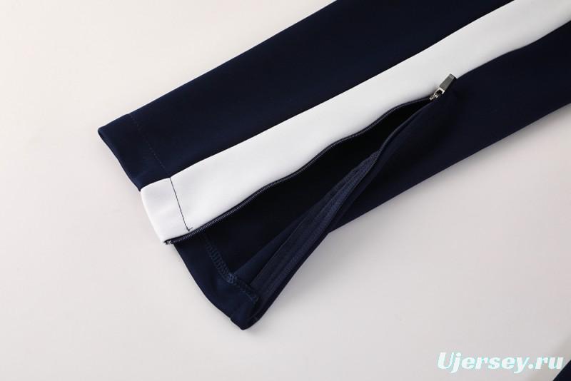 2025 Nike Navy/Red Full Hoodie Zipper Jacket +Long Pants