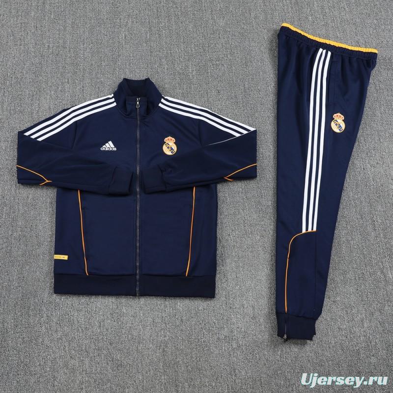 25/26 Real Madrid Navy Full Zipper Jacket +Long Pants