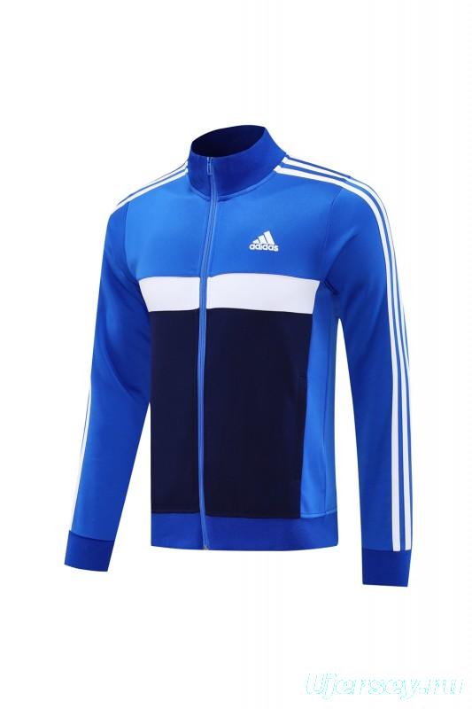 2025 Adidas Blue/Navy Full Zipper Jacket +Long Pants