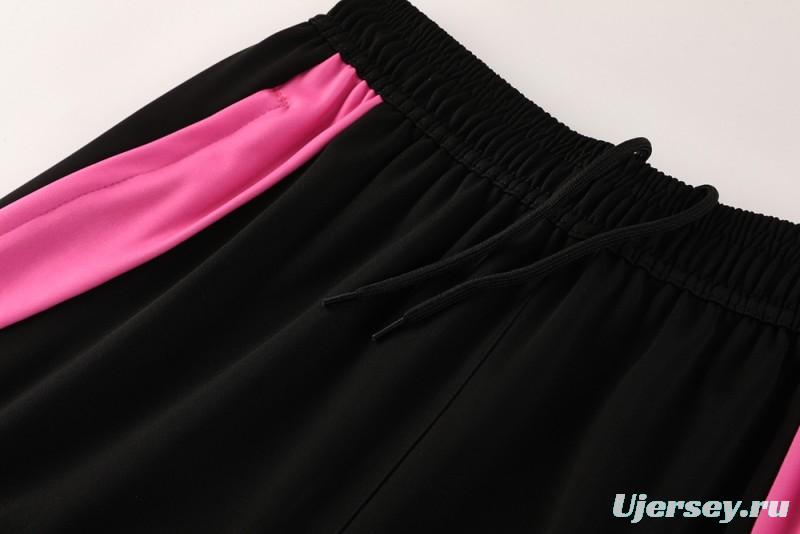 2025 Adidas Orange & Black with Leopard Print Pattern Half Zipper Jacket +Long Pants