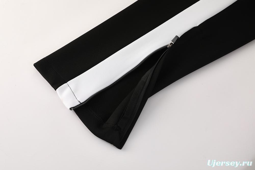 2025 Nike Grey/Black Full Hoodie Zipper Jacket +Long Pants