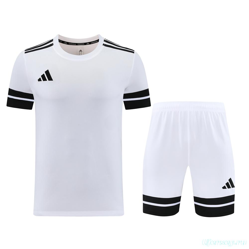 2025 Adidas White Short Sleeve Jersey+Shorts