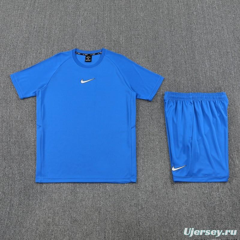 25/26 Nike Blue Short Sleeve Jersey+Shorts