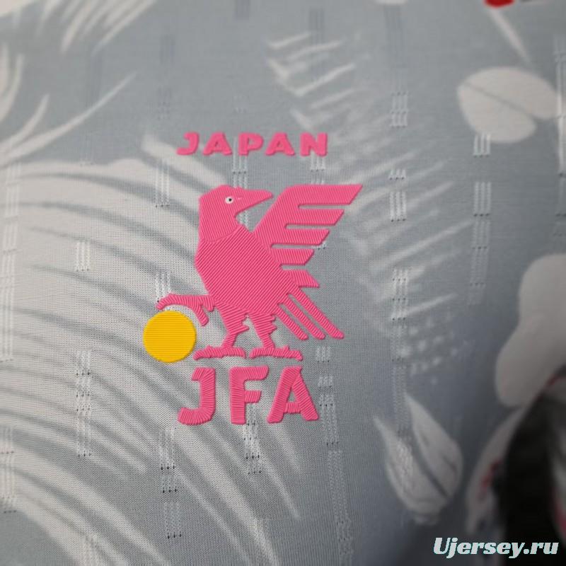 Player Version 2025 Japan White with Fox and Cherry Blossom Pattern Jersey