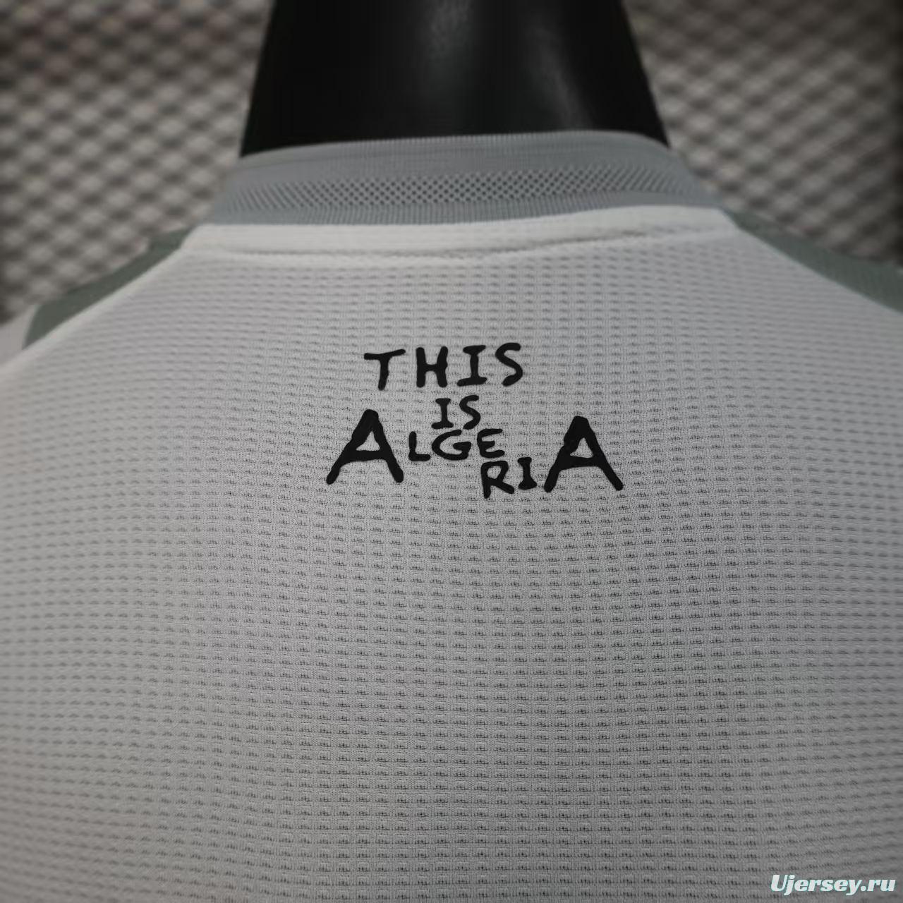 Player Version 2025 Algeria White with Traditional Pattern Jersey