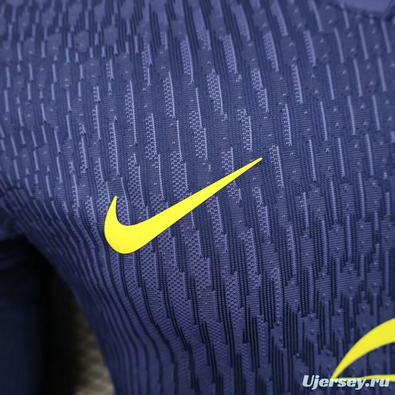 Player Version 25/26 Atletico Madrid Away Blue Long Sleeve Jersey