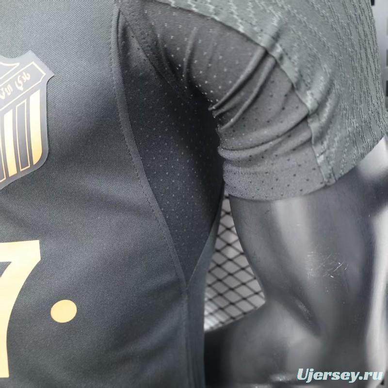 Player Version 25/26 Al-Ahli Black Champion Jersey With Golden Sponsor