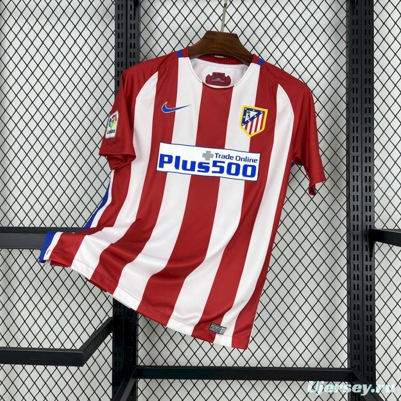 Retro 2016/17 Atletico Madrid Home Jersey