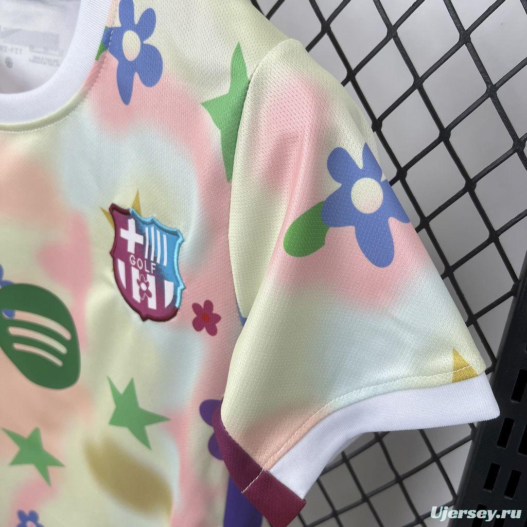 2025/26 Kids Barcelona Flower Special Edition Jersey
