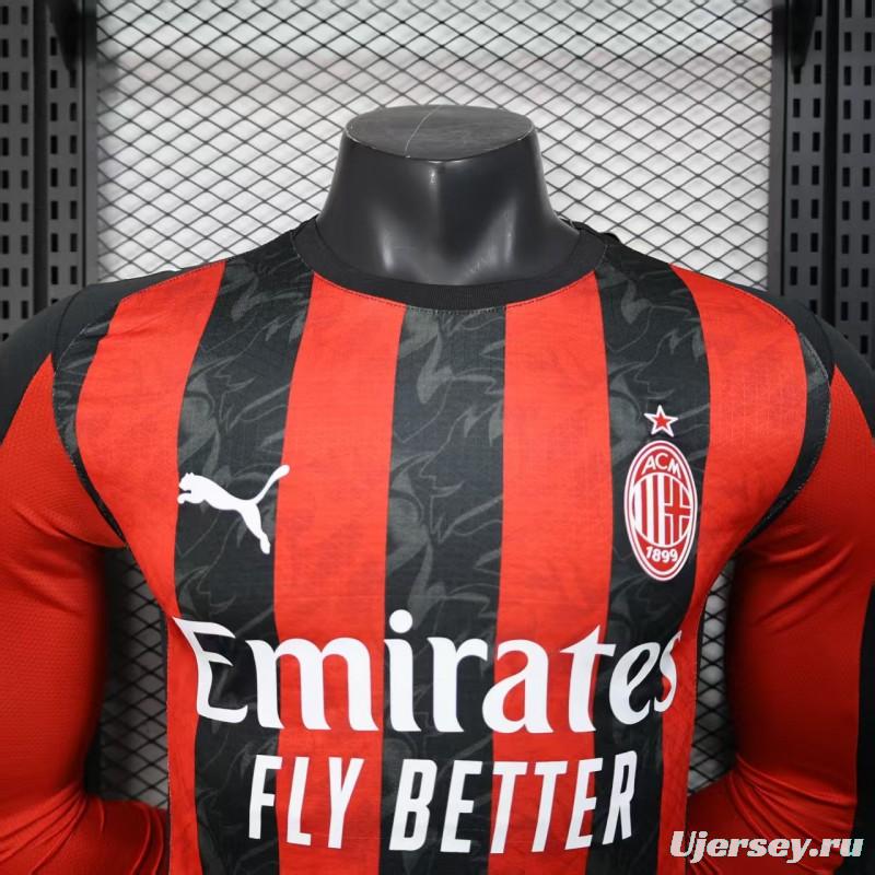 Player Version 25/26 AC Milan Home Long Sleeve Jersey