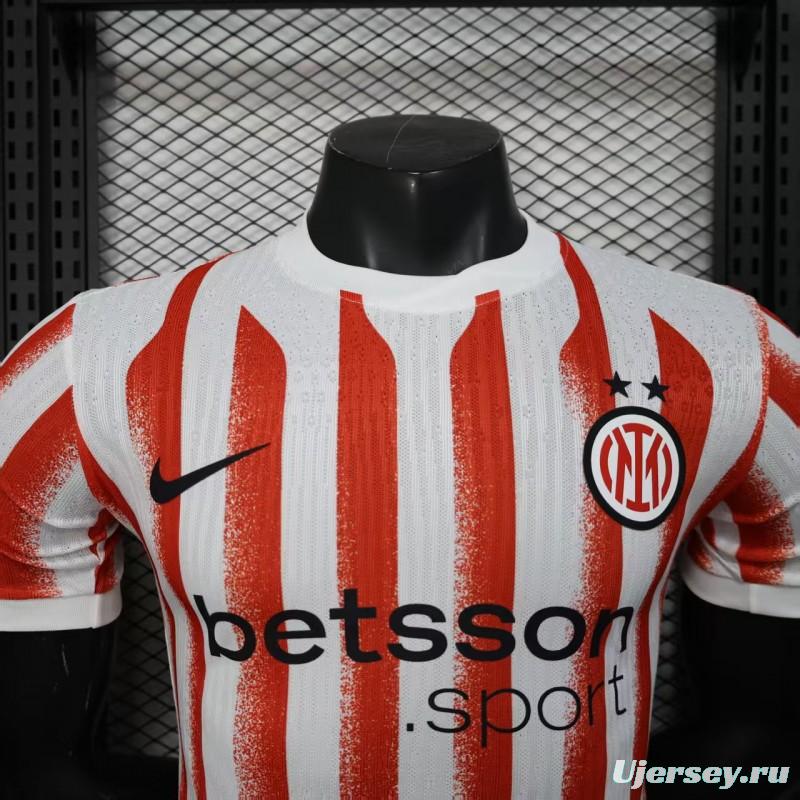 Player Version 25/26 Inter Milan Red/White Stripe Special Jersey