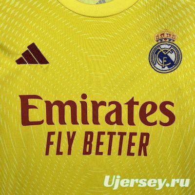2025/26 Kids Real Madrid Yellow Goalkeeper Kit
