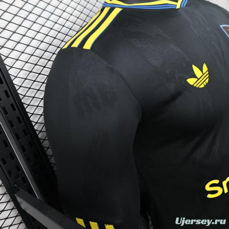 Player Version 25/26 Manchester United Third Black Long Sleeve Jersey