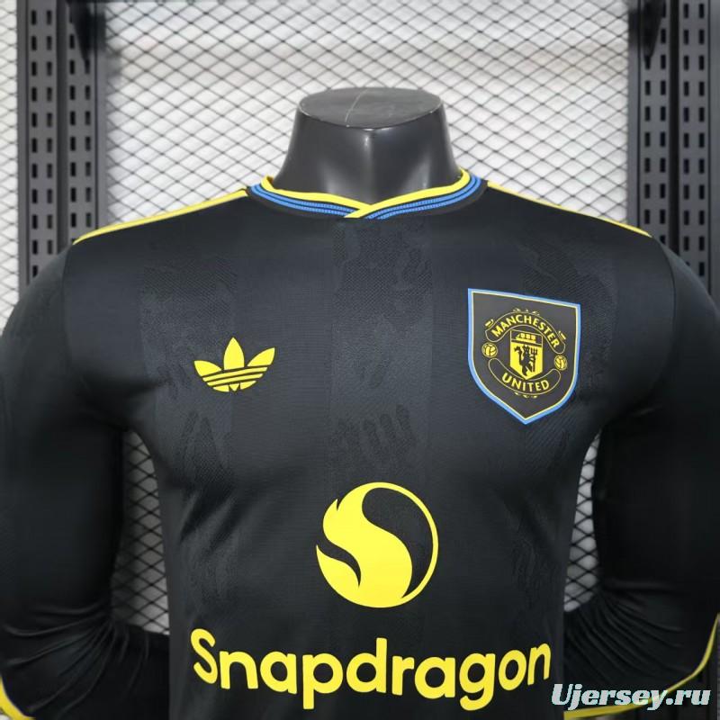 Player Version 25/26 Manchester United Third Black Long Sleeve Jersey
