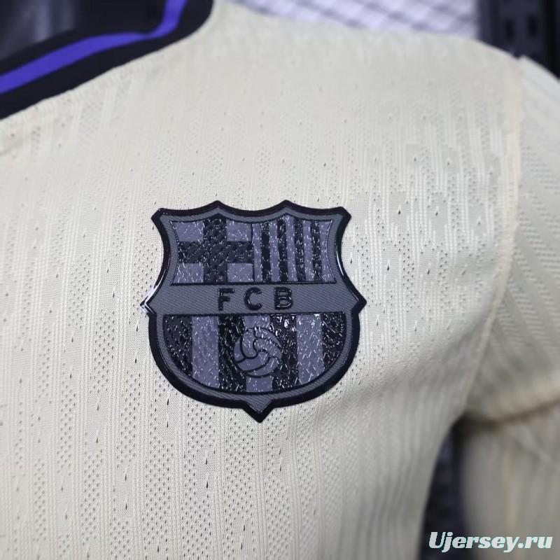 Player Version 25/26 Barcelona  Away Long Sleeve Jersey