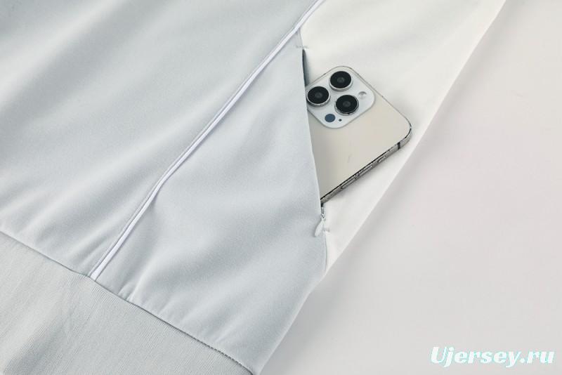 25/26 Real Madrid Hoodie Full Zipper Jacket + Long Pants