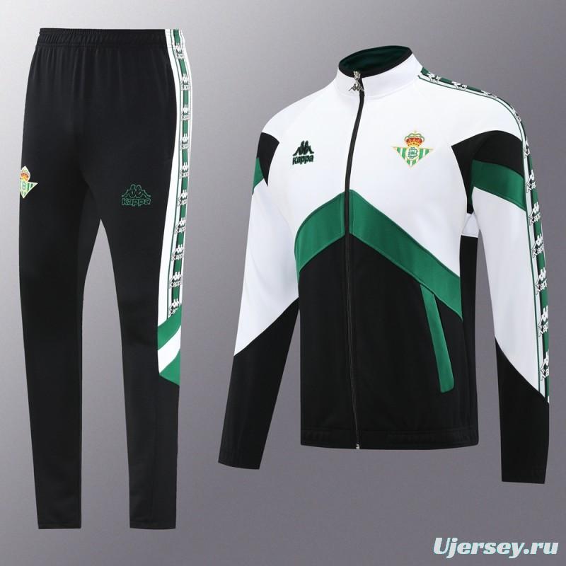 25/26 Real Betis WHITE/Black/Green Full Zipper Jacket + Long Pants