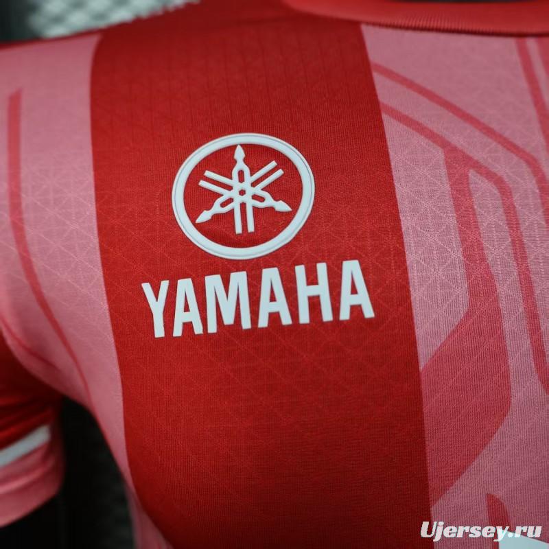 Player Version 25/26 Olympique de Marseille Red with Vertical Stripes Jersey