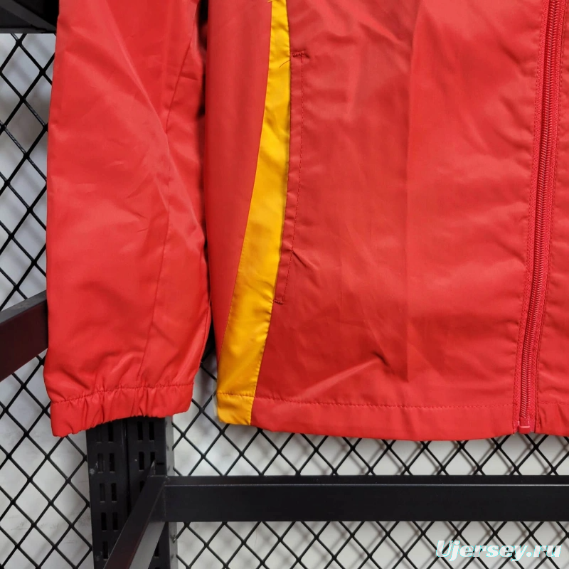 2025 Spain Jacket Red Windbreaker