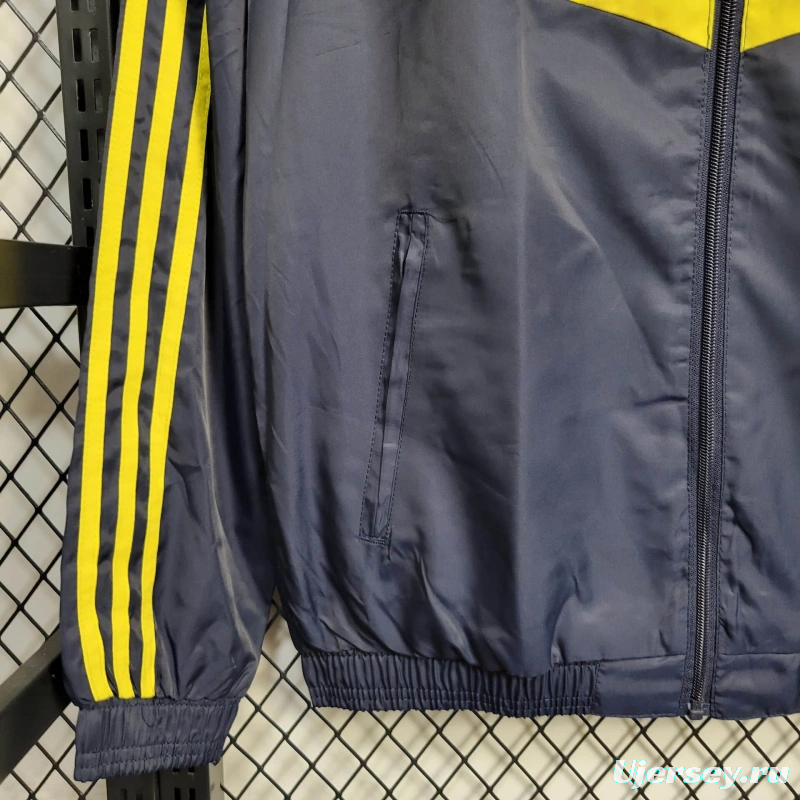 25/26 Real Madrid Jacket Black/Purple Windbreaker