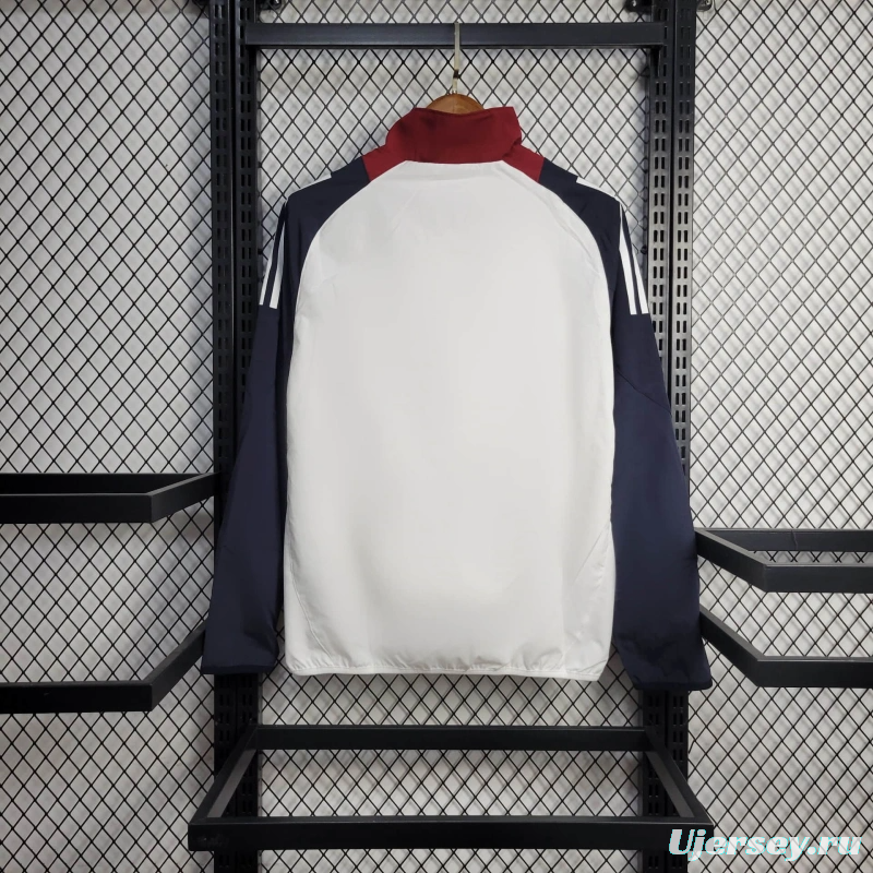 25/26 Manchester United Jacket White Windbreaker